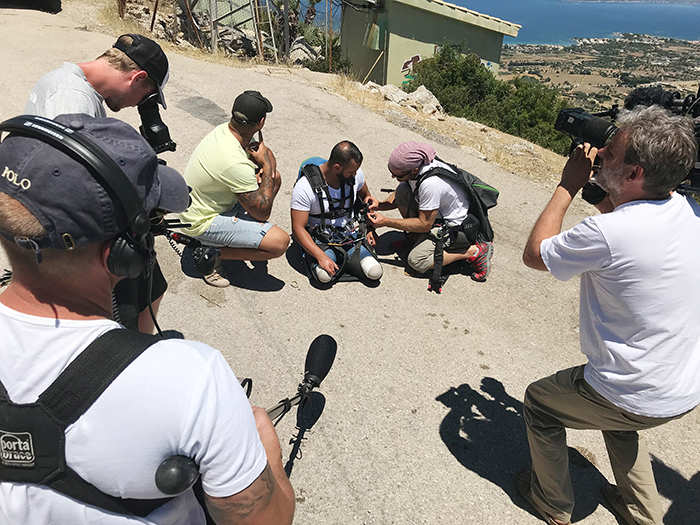 Eine Filmcrew bei der Arbeit