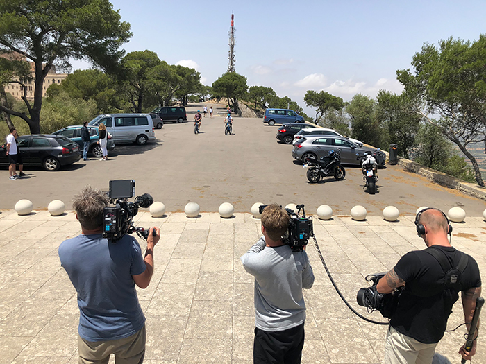 Eine Filmcrew bei der Arbeit
