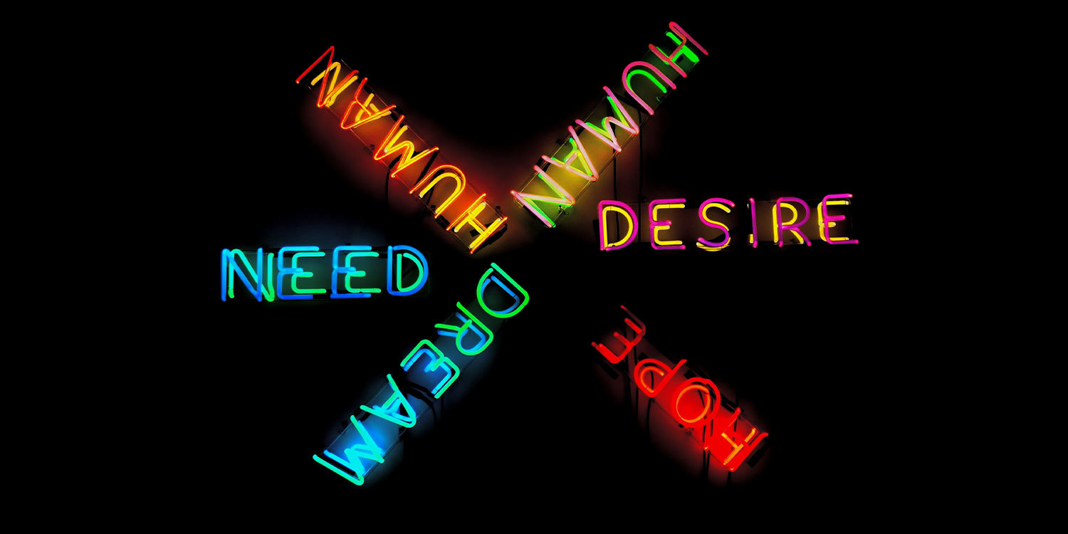 Neonreklame mit den Wörtern 
