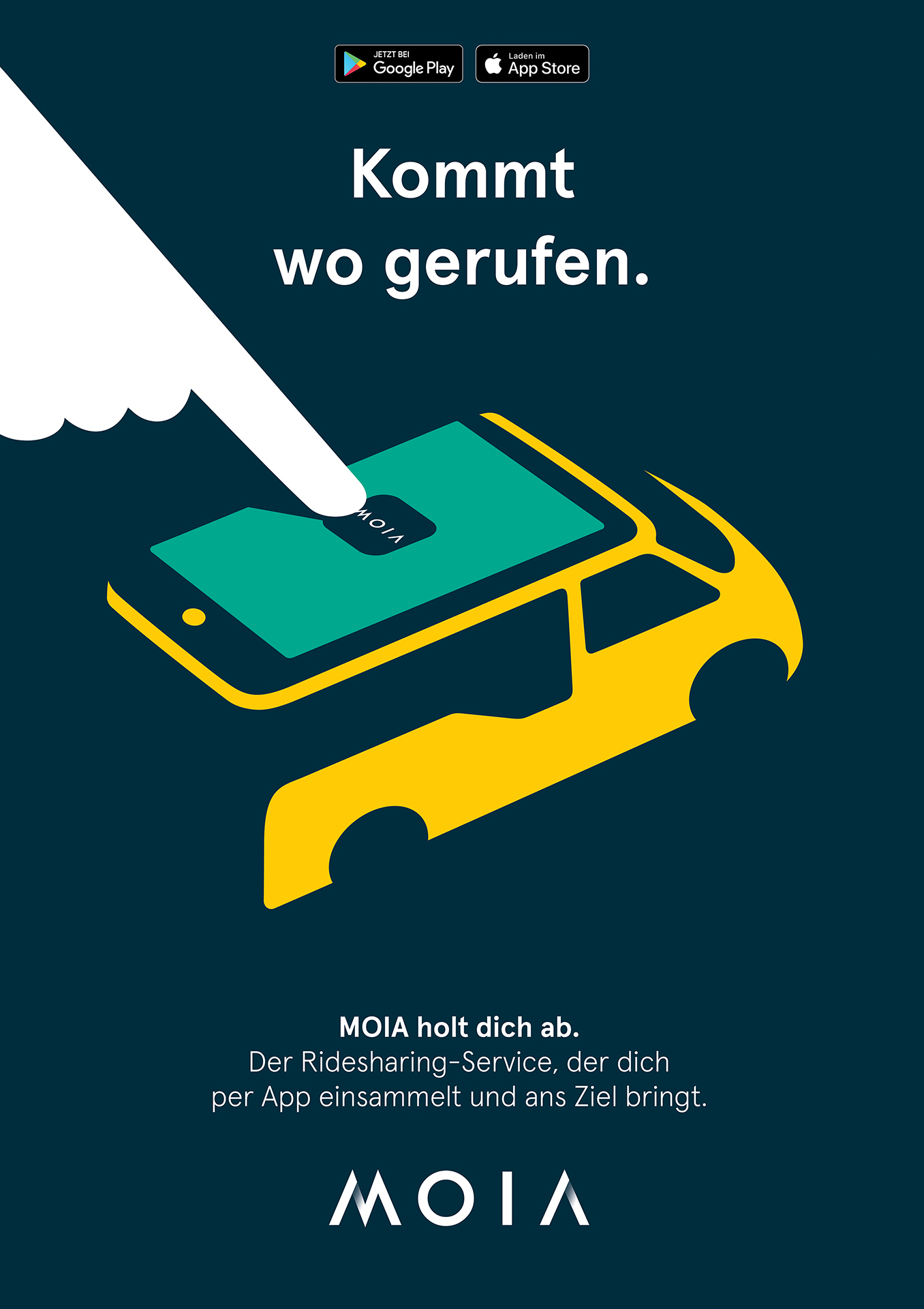 Werbung für MOIA mit der Aufschrift 