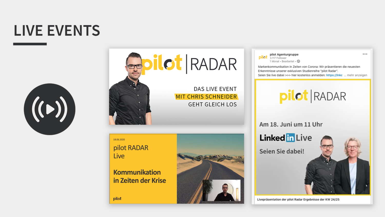 pilot radar live events