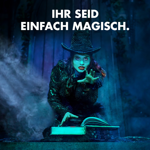 Wicked Werbung mit der Aufschrift 