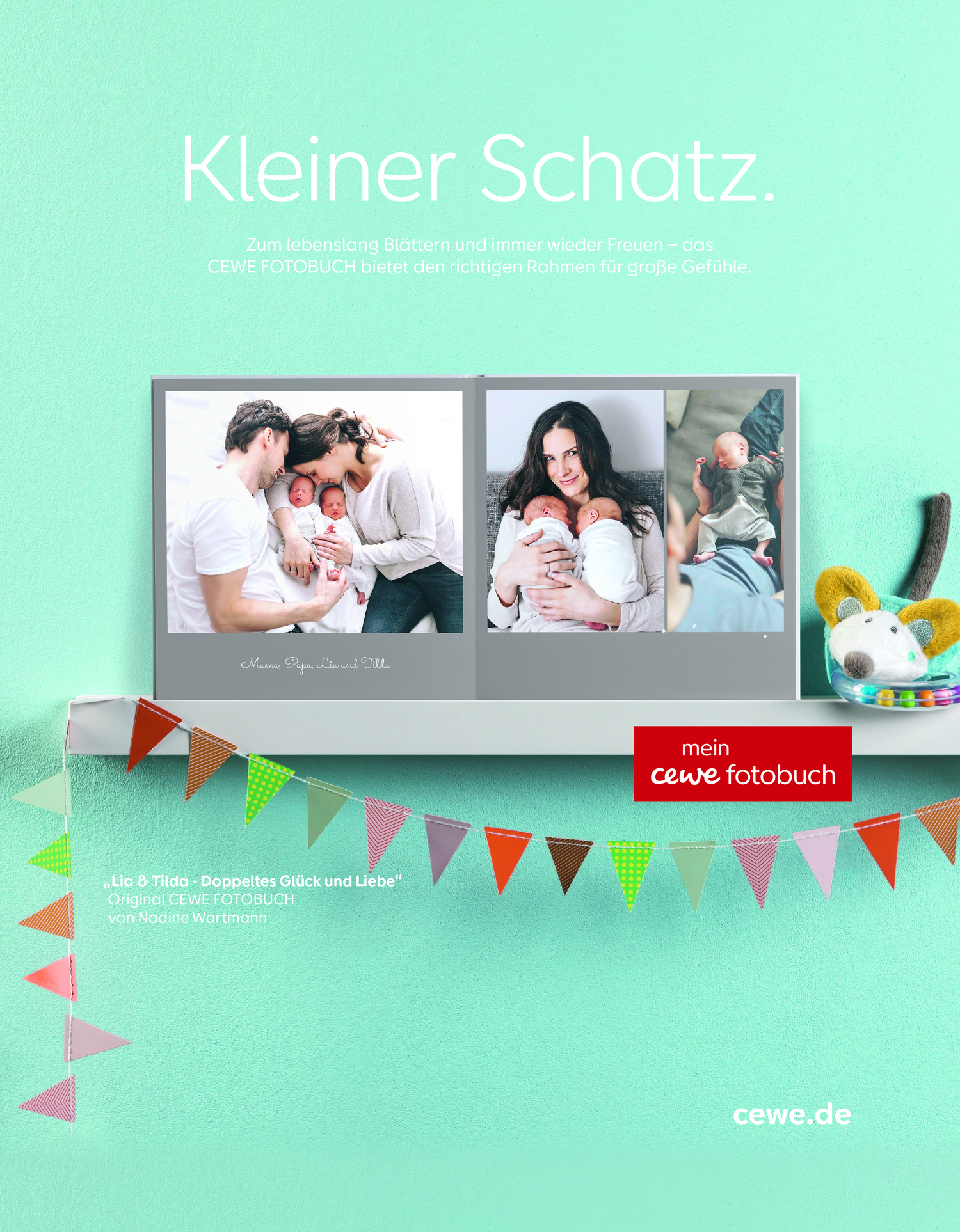 Kinderfoto mit dem Text