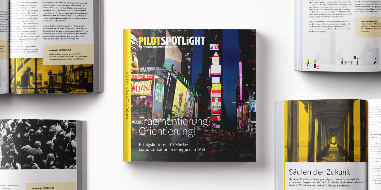 Titelbild und Ausschnitte aus dem pilotspotlight 
