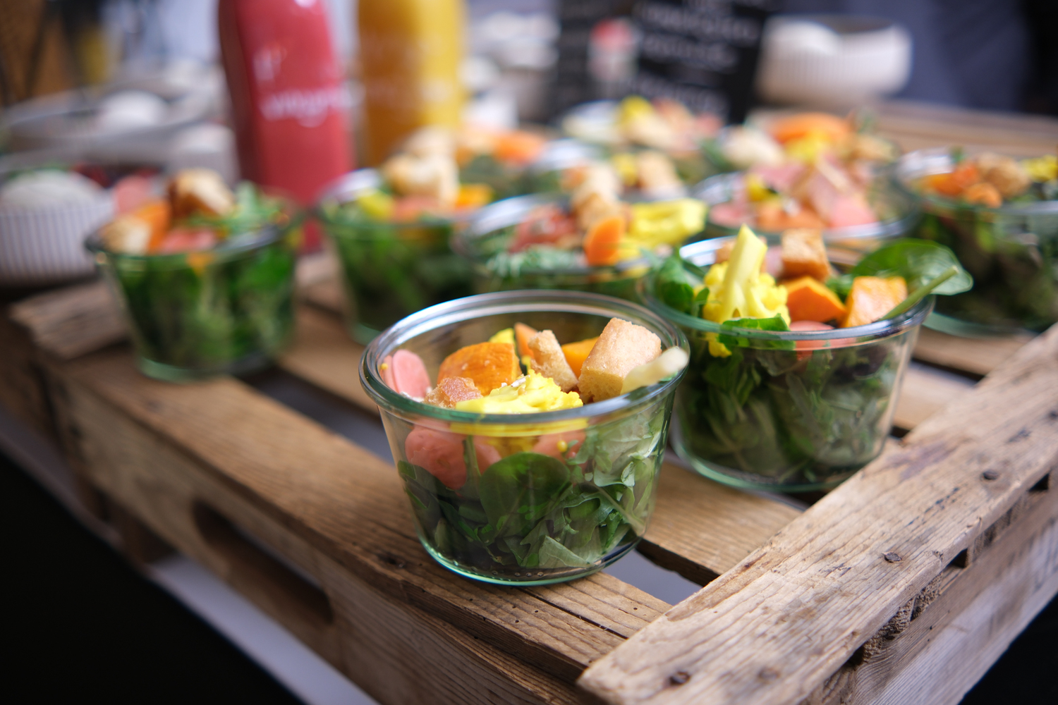 Essen in einem Glasbehälter