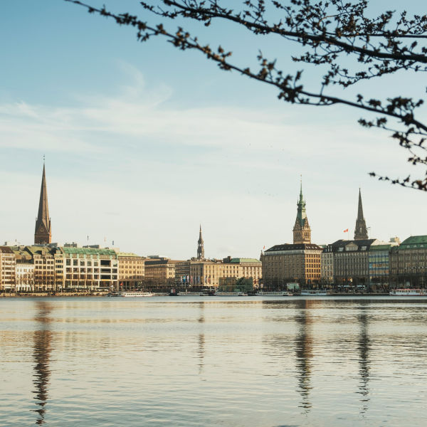 Stadt Hamburg Alster Gebäude