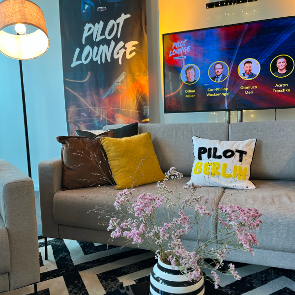 Leeres Bühnenbild bei der pilot Lounge