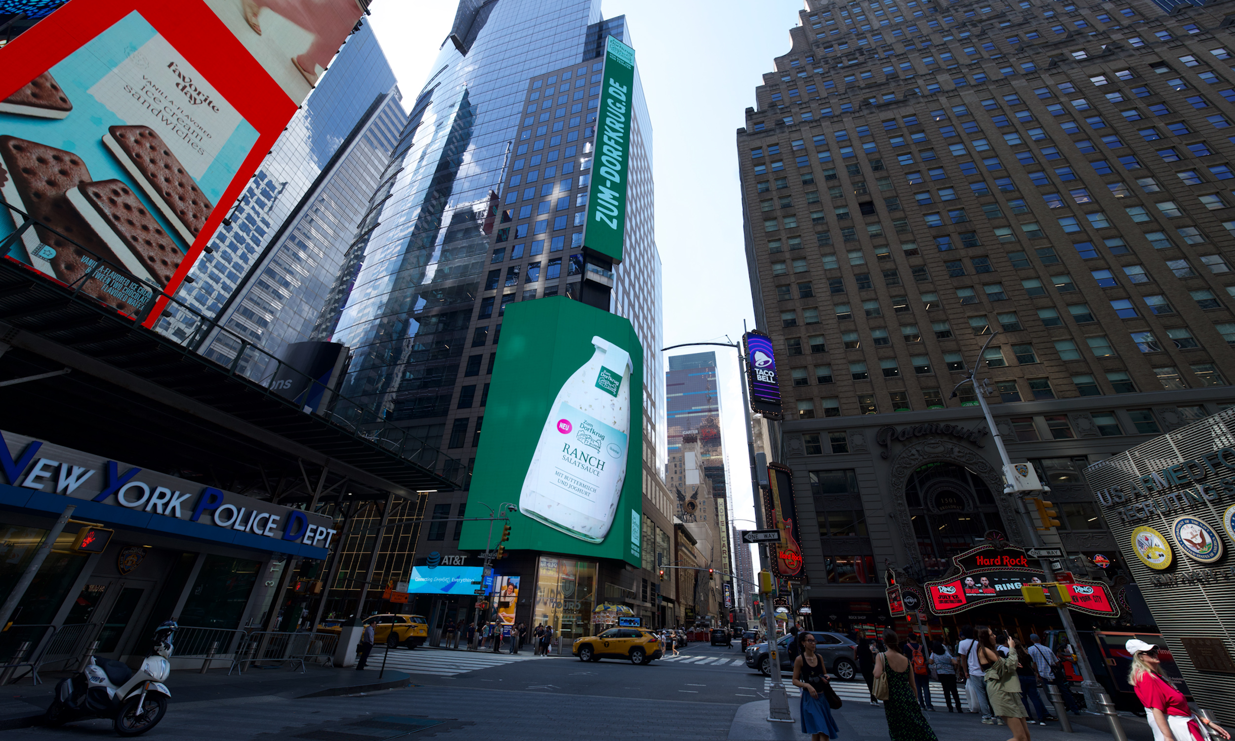 Zum Dorfkrug OOH auf dem TimeSquare in New York