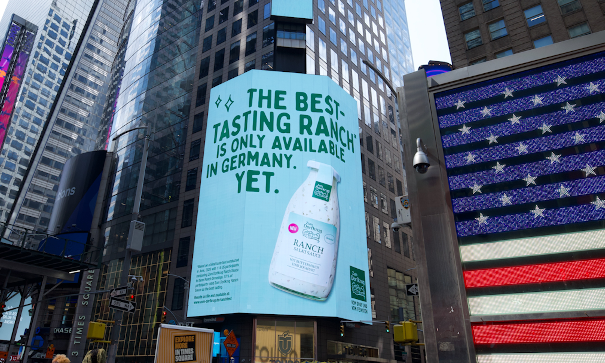OOH auf dem Time Square, Zum Dorfkrug, OOH, USA
